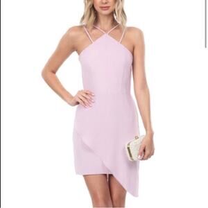 Amanda Uprichard Odean Dress in Rose Quartz sz S Asymmetrical Cocktail Wedding